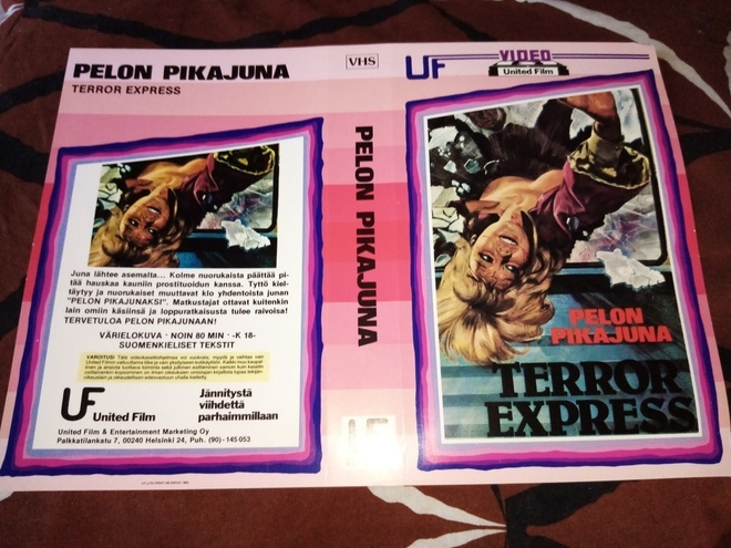 VHS kansipaperi Pelon pikajuna - Terror Express ( SIS POSTIK