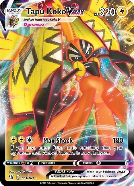 Tapu Koko VMAX 051/163 - Battle Styles - NM/M