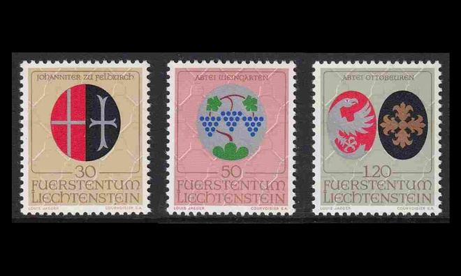Liechtenstein 548-50 ** Vaakunoita (1971)