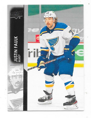 2021-22 Upper Deck #154 Justin Faulk , St Louis Blues
