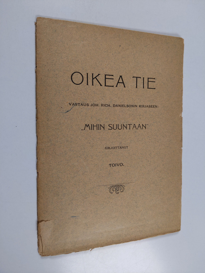 Karl Emil Ferdinand Ignatius : Oikea tie : vastaus Joh. R...