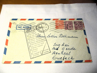1967 Hki lentopostikuori Kanadaan, palautunut