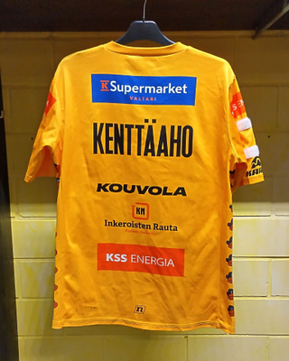 KPL Perttu Kenttäaho Game Worn vieraspelipaita