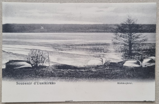 Uusikirkko Kirkkojärvi postikortti+negatiivi