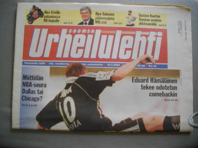 Suomen Urheilulehti Nro 21/2000 (9.11)