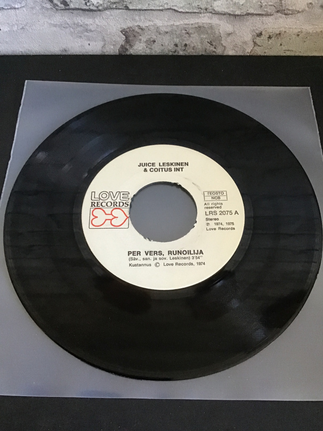 JUICE LESKINEN & COITUS INT: Per Vers, Runoilija 7” single