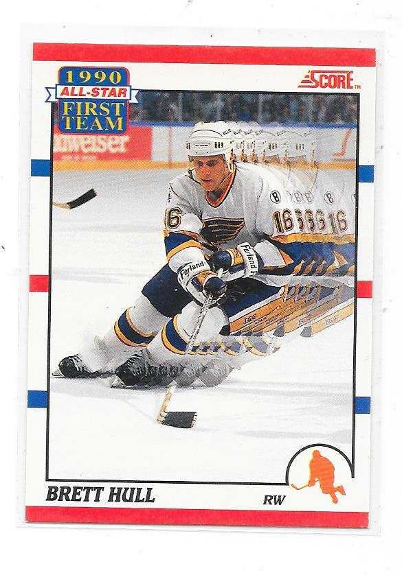 1990-91 Score #317 Brett Hull  St Louis Blues