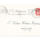 Nainen kehyksessä - vanha Carte Postale, kulk. 1902 - pikkukuva 2