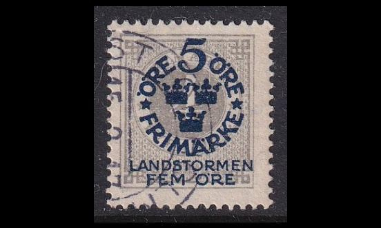 Ruotsi 88X o Landstorm I 5+5/4 Öre (1916)