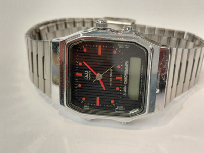 Vintage Men's Q&Q Ana-Digi Alarm Chronograph Quartz