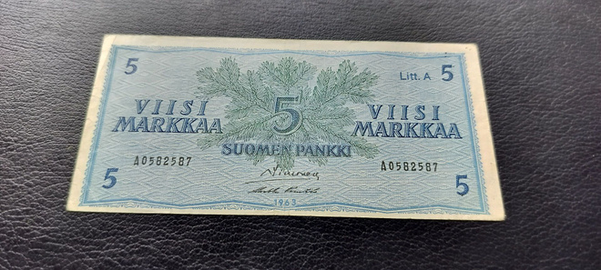 5 mk 1963 Litt.A, SIM-Pun, A-sarjaa
