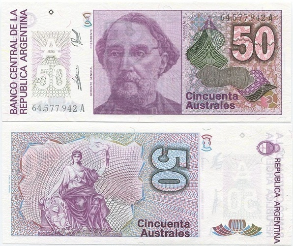 Argentiina 50 Australes v.1986 (P-326b) UNC