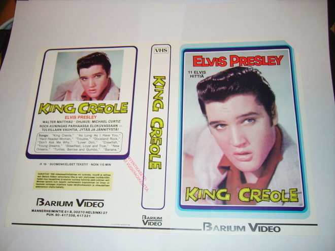 Vhs kansipaperi Fix -   KING CREOLE (Sis.postikulut)