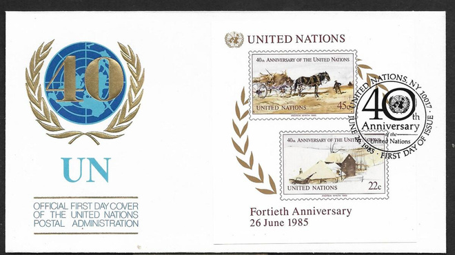 YK New York - YK 40v FDC  (Mic. 470B-471B ; BL8)