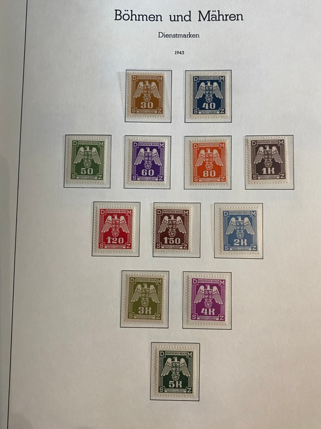 SAKSA BÖHMEN MÄHREN 1943 VIRKAMIESMERKIT**