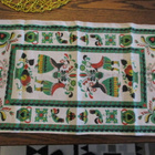VINTAGE PIENI PÄÄSIÄIS KAITALIINA PELLAVA ? 67 x 38cm - pikkukuva 1