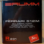 Brumm Ferrari 512 M  -pienoismalli - pikkukuva 4