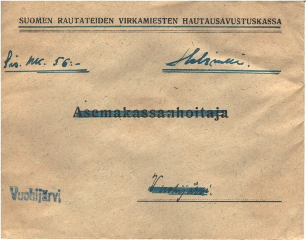 ASEMALEIMA VUOHIJÄRVI (SAVON RATA)+ SINETIT NIMIK.