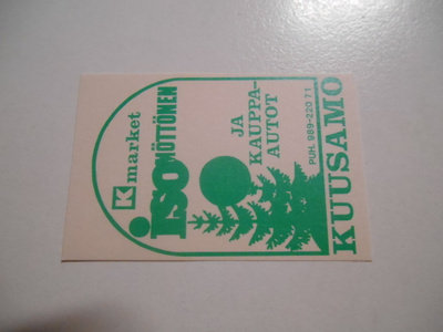 TT Etiketti K-market IsoMöttönen Kuusamo