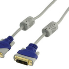 HQ DVI-A VGA kaapeli, DVI-A 12+5pin - VGA 15pin, 1.8m UUSI - pikkukuva 2