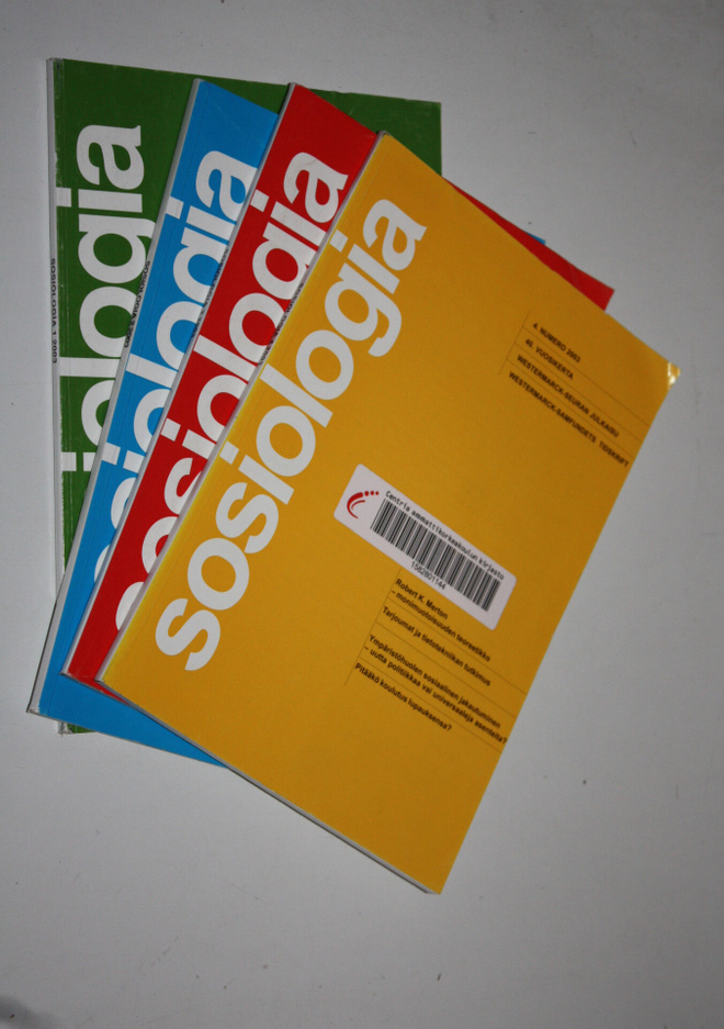 Sosiologia 1-4/2003 (vuosikerta) : Westermarck-seuran jul...