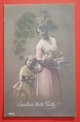 Vanha uudenvuoden kortti kulk. 1929