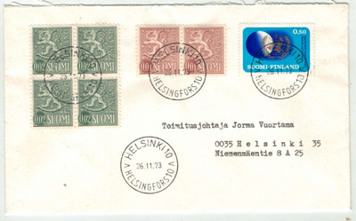 1970 YK ja 1p ja 2p ryhmät kirje