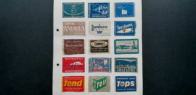 TT Tulitikkuetikettejä, vanhoja 15 kpl erä