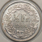 Switzerland. 1/2 franc 1984. - pikkukuva 2