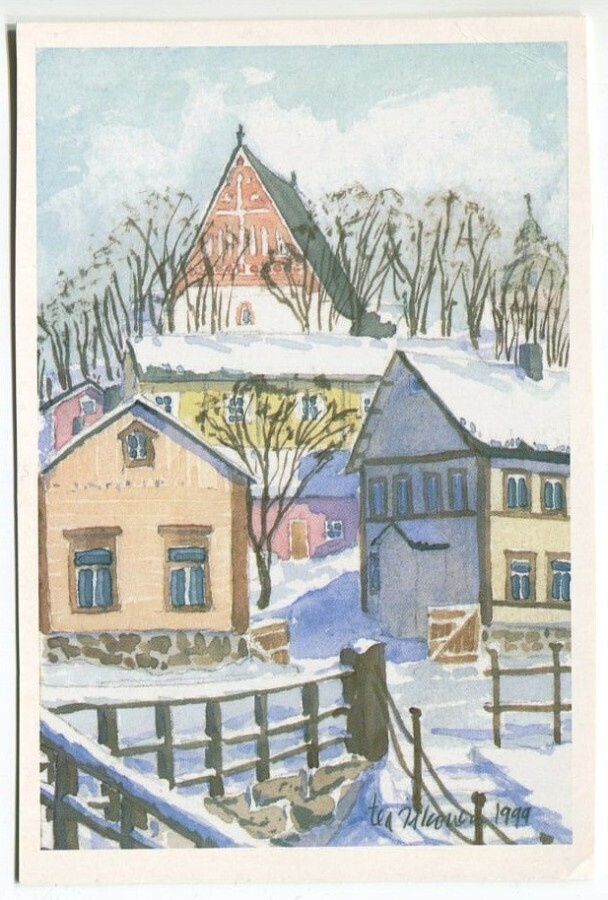 Porvoo, Vanha Porvoo, Tea Itkosen akvarelli 1999