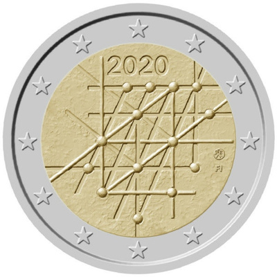 ** SUOMI 2€ 2020 Turun yliopisto UNC pillerissä **