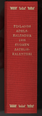 Finlands ridderskaps och adels kalender 1998 Suomen ritarist