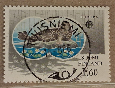 1986 1,60mk Eurooppa: Nappiloisto Tuusniemi 14.8.86 (984)