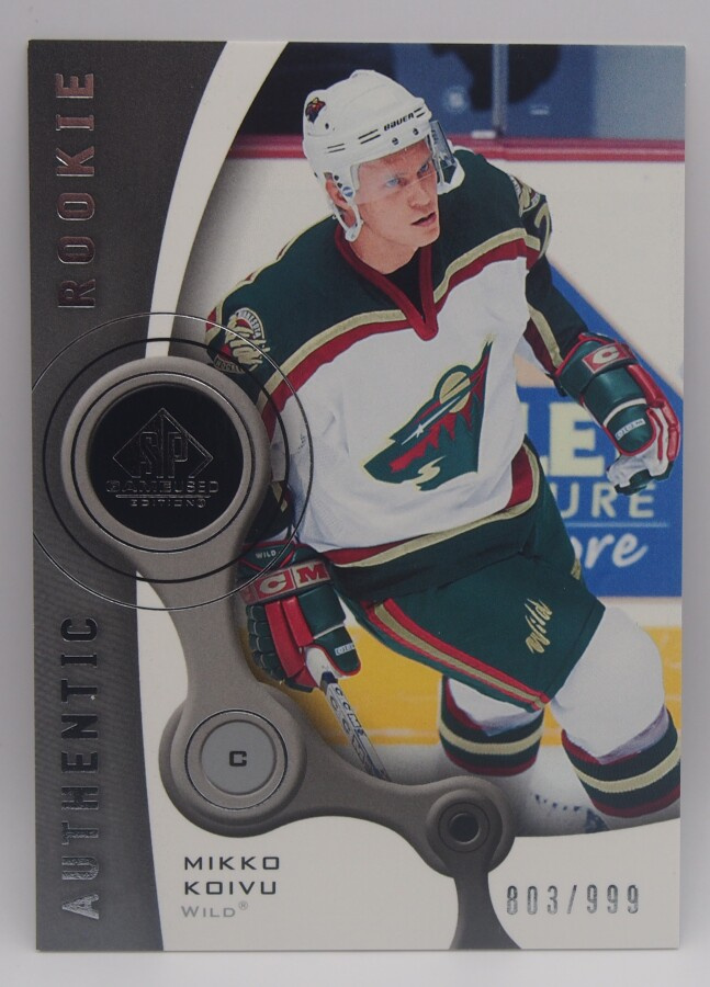 2005-06 Sp game used Authentic rookies Mikko Koivu /999
