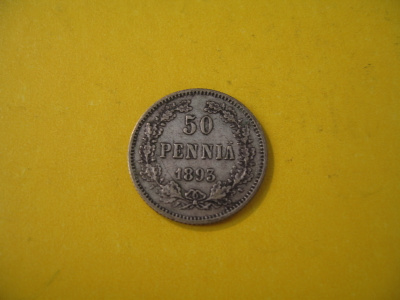 50 penniä 1893 - hopeaa