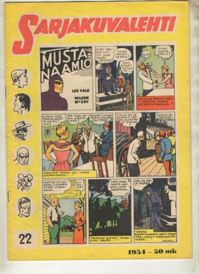 SARJAKUVALEHTI n:o 22 1954 Mustanaamio. Yksinäinen ratsastaj