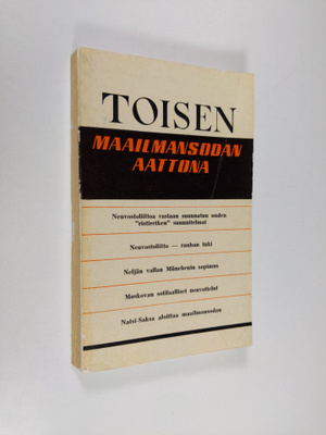 Vilnis Sipols : Toisen maailmansodan aattona 1933-1939 : ...