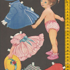 Paperinukke pikkutyttö 1950-60-luku - pikkukuva 1