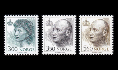 Norja 1116-8y ** Käyttösarja kuningaspari y-paperi (1993)
