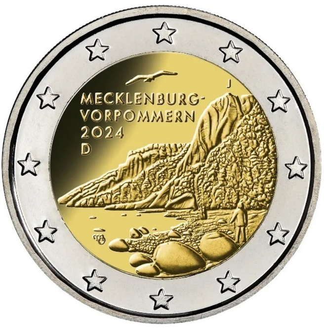 ** SAKSA 2€ 2024 Mecklenburg-Vorpommern pillerissä **