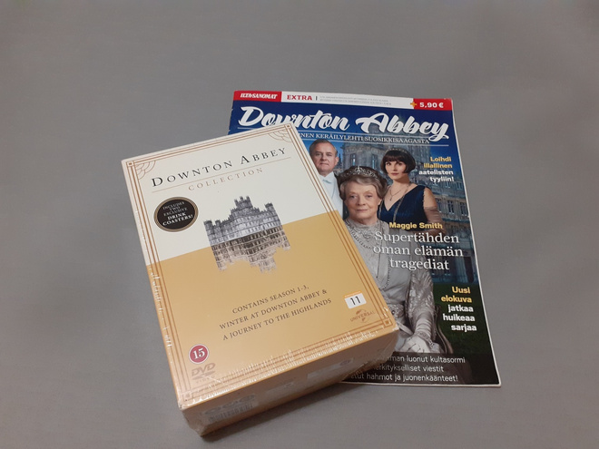 DVD-box - Downton Abbey - Collection - kaudet 1-3 + lehti