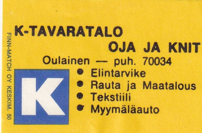 Oulainen, K - Tavaratalo Oja ja Knit , Kesko  , 2/12