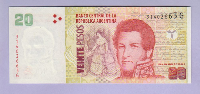 Argentiina 20 Pesos v.2018 UNC P-355