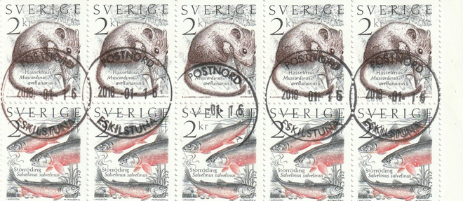 RUOTSI 1985 - Fa 1339/40 VIHKOLEHTI  LEIMATTUNA