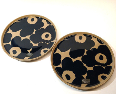 Marimekko Unikko lautanen 20 cm tumma sininen-beessi  2kpl