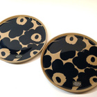 Marimekko Unikko lautanen 20 cm tumma sininen-beessi 2kpl - pikkukuva 1