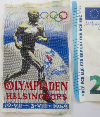 VANHA Kangasmerkki Olympia Helsinki 1952
