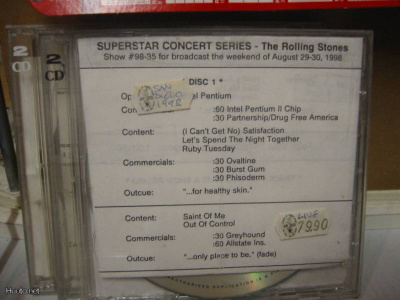 ROLLING STONES 2CD HARVINAINEN VIRALLINEN LIVE KEIKKA