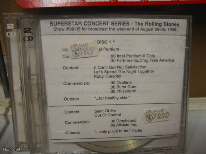 ROLLING STONES 2CD HARVINAINEN VIRALLINEN LIVE KEIKKA
