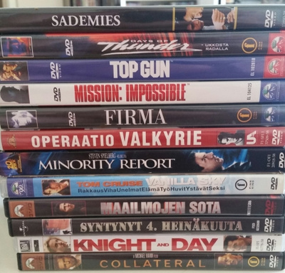 12 KPL Tom Cruise elokuvia -DVD